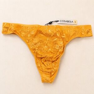 COSABELLA NSN Men's Classic G-String Taaja Mango Lace - Size L /‎ NWT